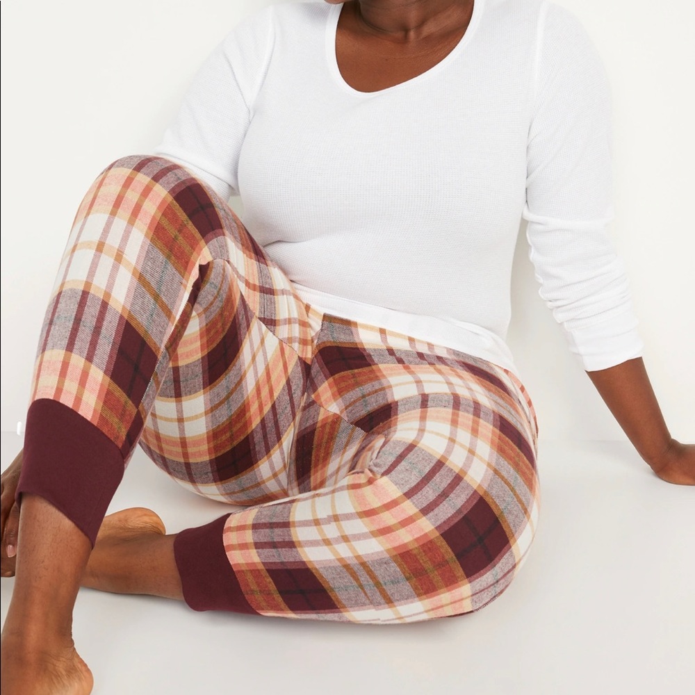Printed Flannel Jogger Pajama Pants | 3X